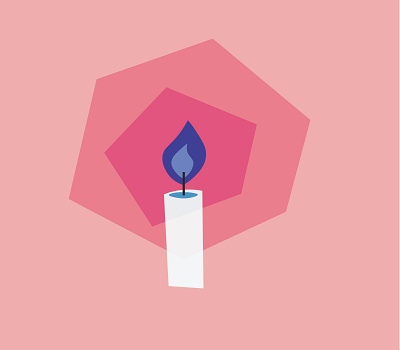 blue flame blue candle candlelight candles candlestick fire flame glow graphic design illustration pink vector