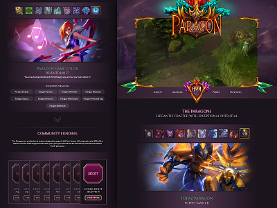 Heroes of Newerth splash website game art game development game development studio ui ui design website