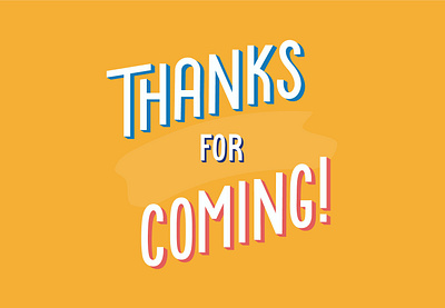Hand Type - THANKS 3d card goodbye handlettering painted retro thanks vintage