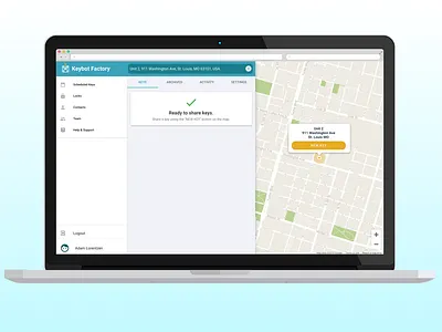 Keybot Web App - Lock View desktop design key keybot keys lock ui uiuix vue vue.js