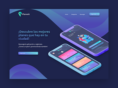 Planeek android app app design barranquilla character design feed ios ui ux