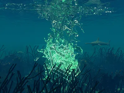 Under water 3d blackandwhite branding cinema4d design illustration motion graphics motiongraphics octane octanerender