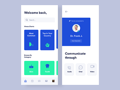 Doctor Consultation App app design doctor doctor app flat medical minimal minimalism ui ux