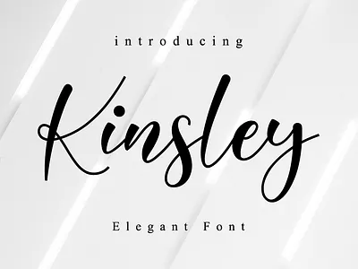 Kinsley Script app branding calligraphy elegant font girly lettering logo modern natural script sweet typography