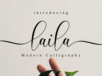 Laila Script app branding calligraphy elegant font girly lettering logo modern natural script sweet typography