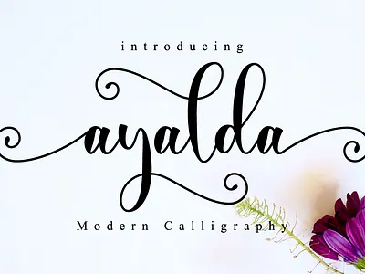 Ayalda Script app branding calligraphy elegant font girly lettering logo modern natural script sweet