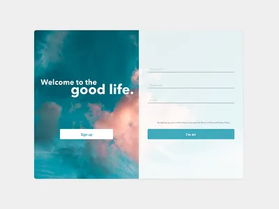 DailyUI 001 | Sign up screen dailyui dailyuichallenge signup ui
