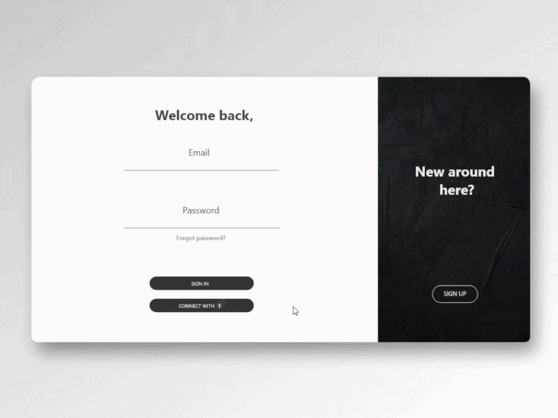 Sign in and sign up form adobexd animation minimal modern prototype prototype animation sign in sign up sign up form sign up page signin signup ui ux uxui web web design webdesign