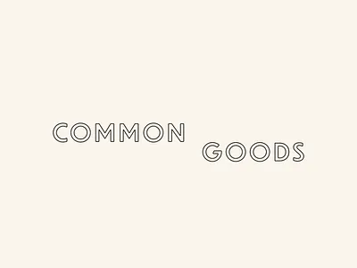 Common Goods Logo brand brand identity branding geometric logo minimal retro sustainable type typography vintage zero waste zerowaste