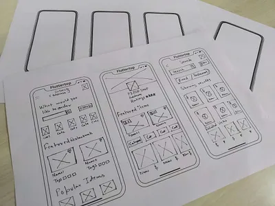 Wireframe design #1 app appdesign data design design process fluttertop food lofi low fidelity pen product design restaurant sketch ui ui design uiux ux design white wireframe wireframes