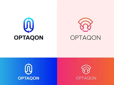Optaqon Logo branding creative design illustration logo logos monogram logo simple