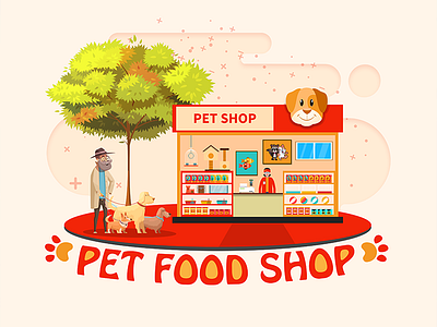 PET FOOD SHOP animal shop design dog food graphic pet photoshop raising animals