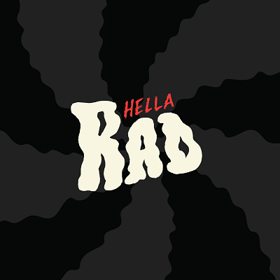 you're hella rad adobe illustrator bianca designs custom type design flat halloween illustration minimal rad sketch spooky texture typography vector