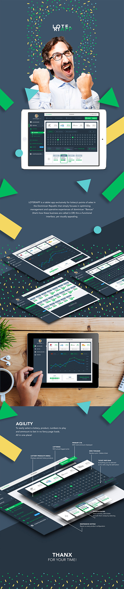 LoteriApp 3d dashboard features lottery product design saas app uiux