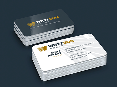 WattSun Solar Business Card