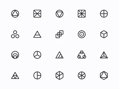 Myicons — Geometric, Abstract line icons abstract abstraction flat icons geometric shapes icons design icons pack interface icons line icons logotype myicons symbols symols ui ui design ui designer ui icons web design web designer