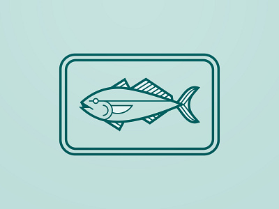 Canned Amberjack amberjack branding can fish fish logo green illustration logo mark minimal outline vector