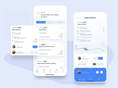Track Logistics Updated cards clean ios minimal mobile nashatwork ui ux