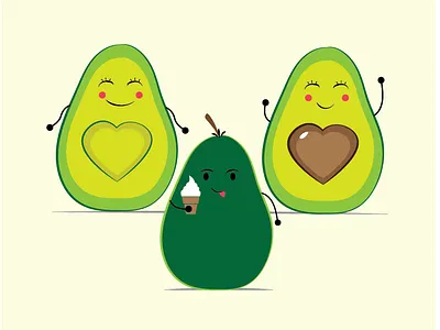 2 MOMS - AVOCADO FAMILY art avocado avocados design family food fruit green icecream illustration illustrator lgbt lime love merch merch design merchandise t shirt vector veggies
