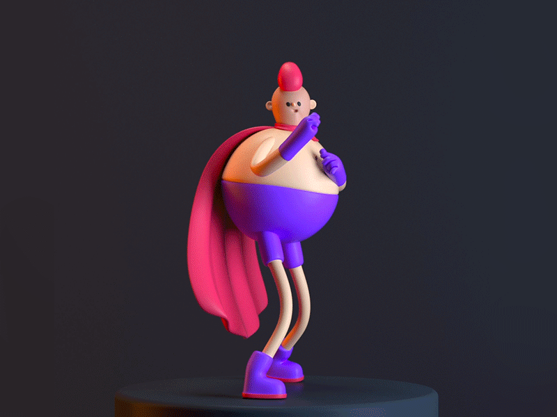 SUPERHERO 3d c4d character design illustration render superhero