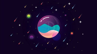 PLANET art artwork creative creative design design illustration illustration art planet planetarium planetary universe