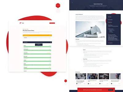 Status + Case Study + Blog Page Design blog single casestudy clean dark blue figma gradient modern mongolian red server status trend ui uidesign use case web design