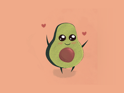 Avocado avocado cute illustration ipad procreate