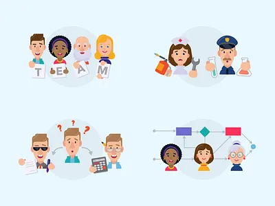 Age Management illustrations flat illustration vector