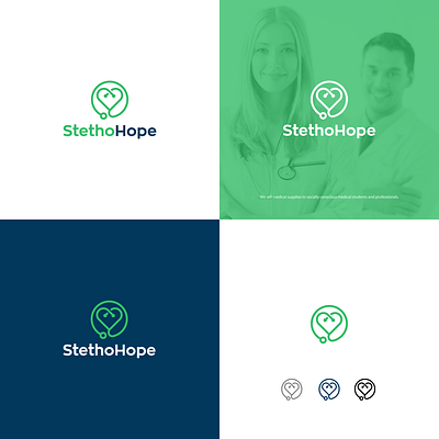 STETHOHOPE app branding design icon illustration logo minimal typography ui ux vector