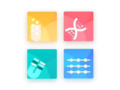 Subject Tiles biology chemistry colors design education education app education website graphic design illustration math online education physics science science illustration subject ui