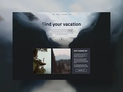 Hero Section Design #4 | Travel travel ui ux vacation web website