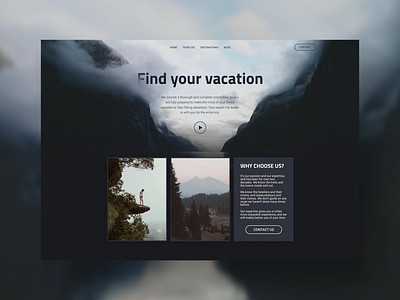 Hero Section Design #4 | Travel travel ui ux vacation web website