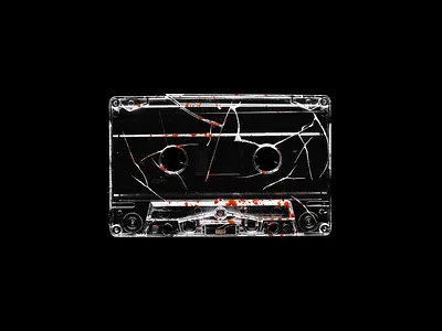 Broken Cassette 2019 trend blood bloody break breaking broken cassette cassette tape cassettes crack cracked cracks design graphic design graphicdesign minimal