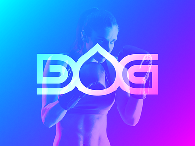 Underdog Boxn Brand Icon boxing brand brand icon brand identity bright colourful colours dog identity logo logomark negative space underdog