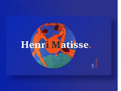 Henri Matisse website concept art artwork colors design exhibition figma gallery impessionism interaction landing modern promo ui ux web website