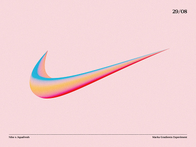 Nike x Aquafresh abstract aquafresh art brand colorful concept design experiment gradient illustraion illustration illustrator logo logodesign logotype mark nike swoosh symbol vector