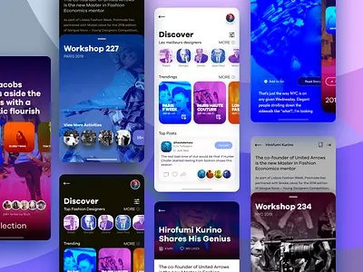 Fashion EMag 1 3 app app design blue branding colors content design discover fashion flat graphics interface ios product sketch typography ui uidesign uiux ux