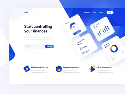 Financial landing page finanacial financial app landing page landingpage