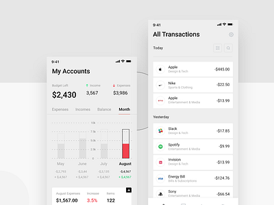 Bank App Concep pt.2 app bank banking banking app clean cost design finance finance business interface ios minimal mobile money phone search transfer ui ux web