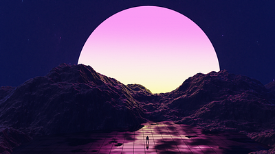 Retro vibes 3d 3d art blender blender 3d blender3d blender3dart cycles cycles render cyclesrender landscape photoshop render retro retro design retrowave scifi scifiart synthwave