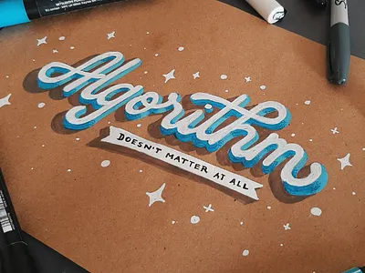 Algorithm Doesn't Matter 3d art design handlettering instagram lettering letters type type design typography