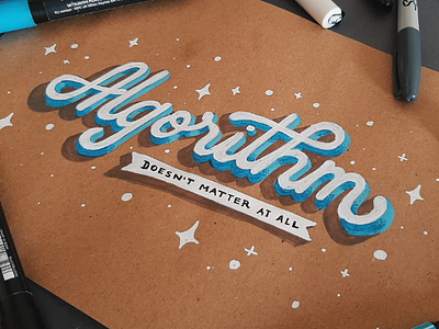 Algorithm Doesn't Matter 3d art design handlettering instagram lettering letters type type design typography