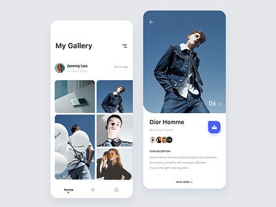 My Gallery app branding design type ui website