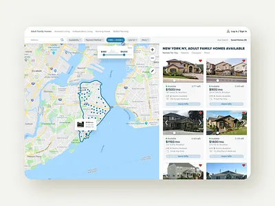 Nursing Home | Web Design Concept card design family flat nursing real estate realestate ui ux web website