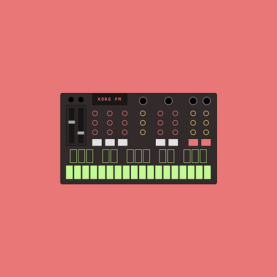 Korg Volca FM flat icon iconset minimal uidio