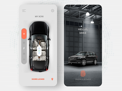 Auto app for door lock control app design logo mobile mobile app ui ux