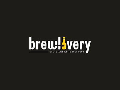 Brewlivery Logo bar logo beer beer app beer delivery beer logo beer service beer to go bottle logo brew delivery brewery delivery service drinks delivery drinks logo yellow logo