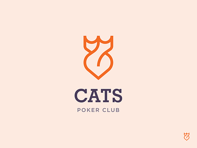 CATS cats ciritel heart logo logodesign poker poker club spades