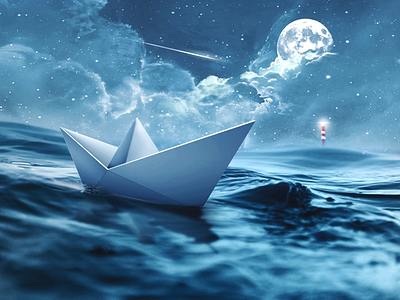 Boat creative digital art inspire manipulation photomanipulation photoshop