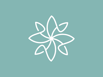 Flower calm flower flower logo geometric logomark logotype meditation organic outline simple symetry yoga